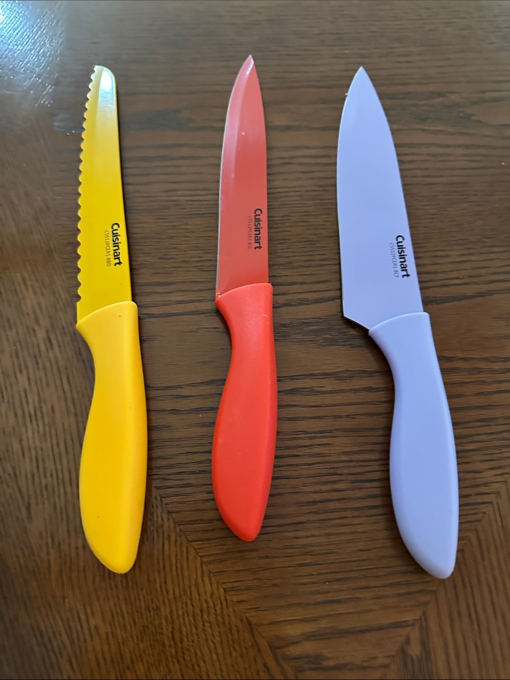 Cuisinart Knife Set in Yellow, Red, and Lavender